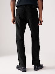 Black Micro Corduroy 5 Pocket Chinos Trousers - Image 5 of 11