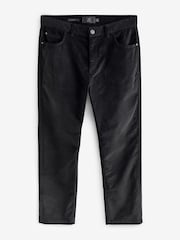 Black Micro Corduroy 5 Pocket Chinos Trousers - Image 7 of 11