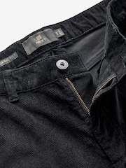 Black Micro Corduroy 5 Pocket Chinos Trousers - Image 8 of 11