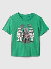Gap Green Star Wars Graphic Short Sleeve T-Shirt - Image 1 of 1