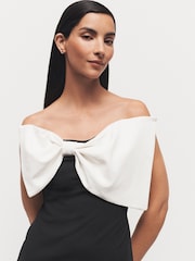 Black Bow Bandeau Mini Dress - Image 3 of 8
