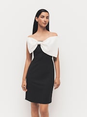 Black Bow Bandeau Mini Dress - Image 4 of 8