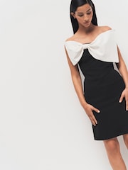 Black Bow Bandeau Mini Dress - Image 5 of 8
