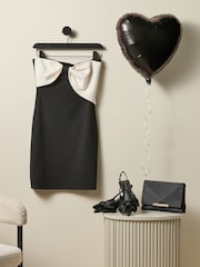 Black Bow Bandeau Mini Dress - Image 6 of 8