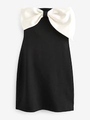 Black Bow Bandeau Mini Dress - Image 7 of 8