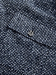 Navy Blue Brushed Check Shacket - Image 11 of 12