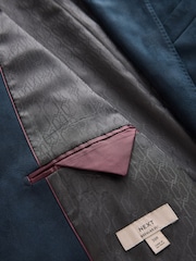 Navy Blue Regular Fit Faux Suede Blazer - Image 11 of 11