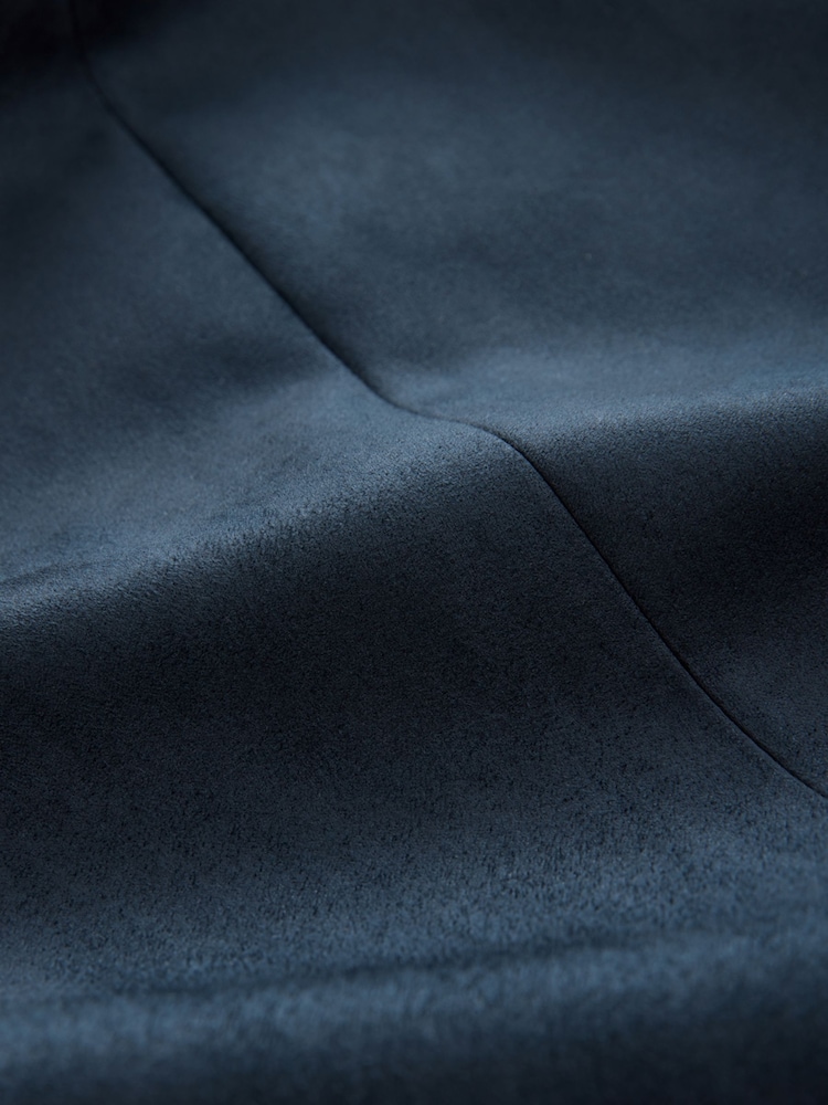 Navy Blue Regular Fit Faux Suede Blazer - Image 7 of 11