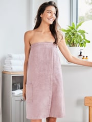 Just Pink Cosy 100% Cotton Towelling Body Wrap - Image 2 of 3
