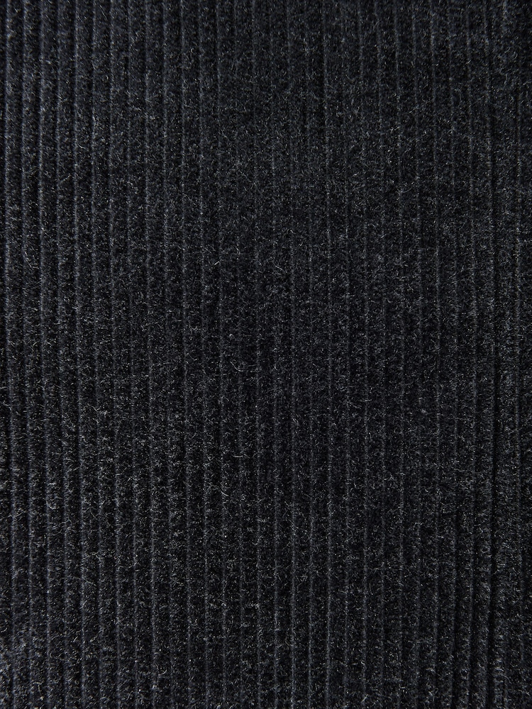 Black Regular Fit Textured Corduroy Blazer - Image 9 of 9