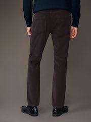 Burgundy Red Micro Corduroy 5 Pocket Chinos Trousers - Image 3 of 9