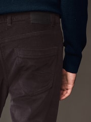 Burgundy Red Micro Corduroy 5 Pocket Chinos Trousers - Image 4 of 9