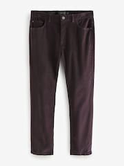 Burgundy Red Micro Corduroy 5 Pocket Chinos Trousers - Image 6 of 9