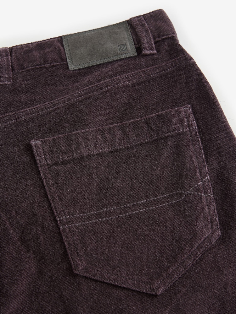 Rouge bordeaux - Micro Corduroy 5 Pocket Chinos Trousers - Image 8 of 9