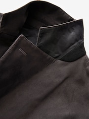 Neutral Brown Regular Fit Faux Suede Blazer - Image 9 of 9