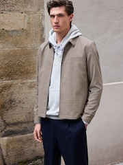 Neutral Dogtooth Check Shacket - Image 1 of 11