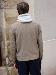 Neutral Dogtooth Check Shacket - Image 3 of 11