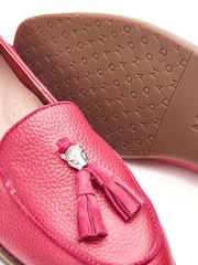 Moda in Pelle Pink Emmarose Leopard Head Tassel Trim Loafers - Image 4 of 4