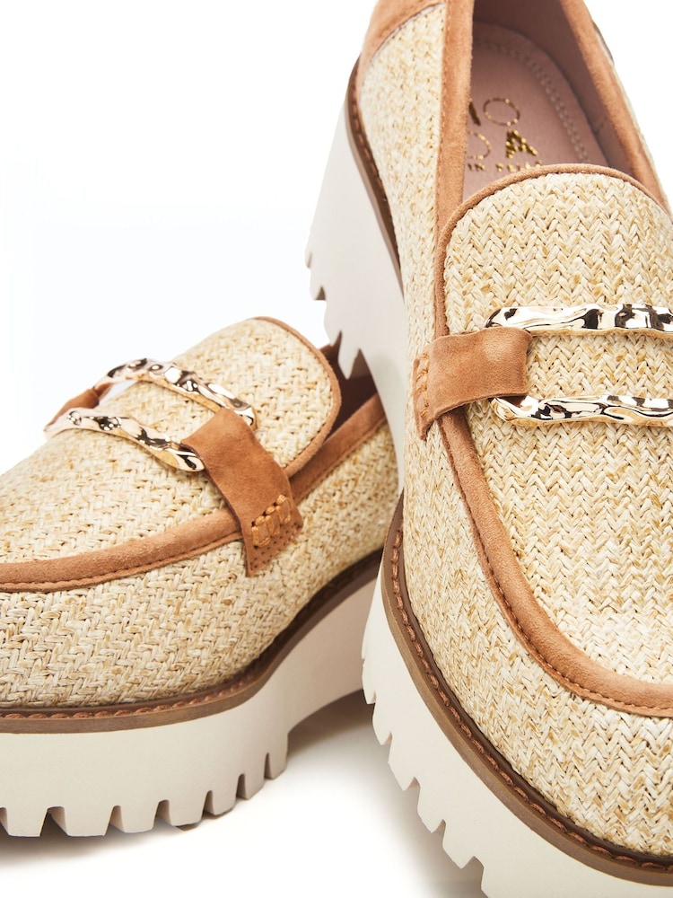 Naravni - Moda in Pelle športni copati Faythe Snaffle Trim New Florense - Slika 5 iz 5