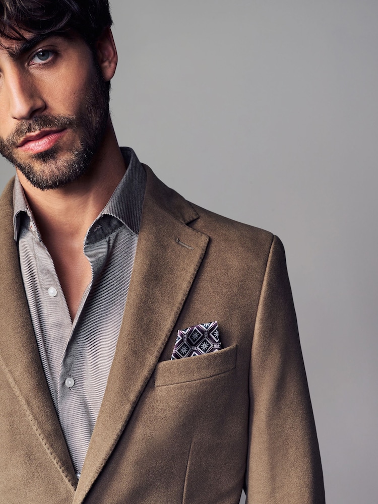 Neutral Nova Fides Moleskin Textured Blazer - Image 6 of 6