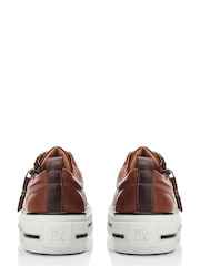 Moda In Pelle FILICIAN CHUNKY LEATHER TRAINER WITH ZIP AND LACE-UP CLOSURE - Image 3 of 4