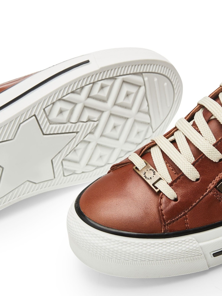 Moda In Pelle FILICIAN CHUNKY LEATHER TRAINER WITH ZIP AND LACE-UP CLOSURE - Image 4 of 4