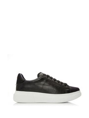 Moda in Pelle Bridgette Lace-Up Black Trainers With Slab Sole - Image 1 of 6