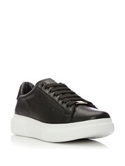 Moda in Pelle Bridgette Lace-Up Black Trainers With Slab Sole - Image 2 of 6