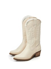 Moda in Pelle Fanntine Mid Leg Pointed Western Boots - Image 2 of 4