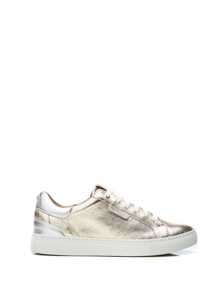 Moda in Pelle Ariba Flat Slab Lace-Up White Trainers - Image 1 of 4