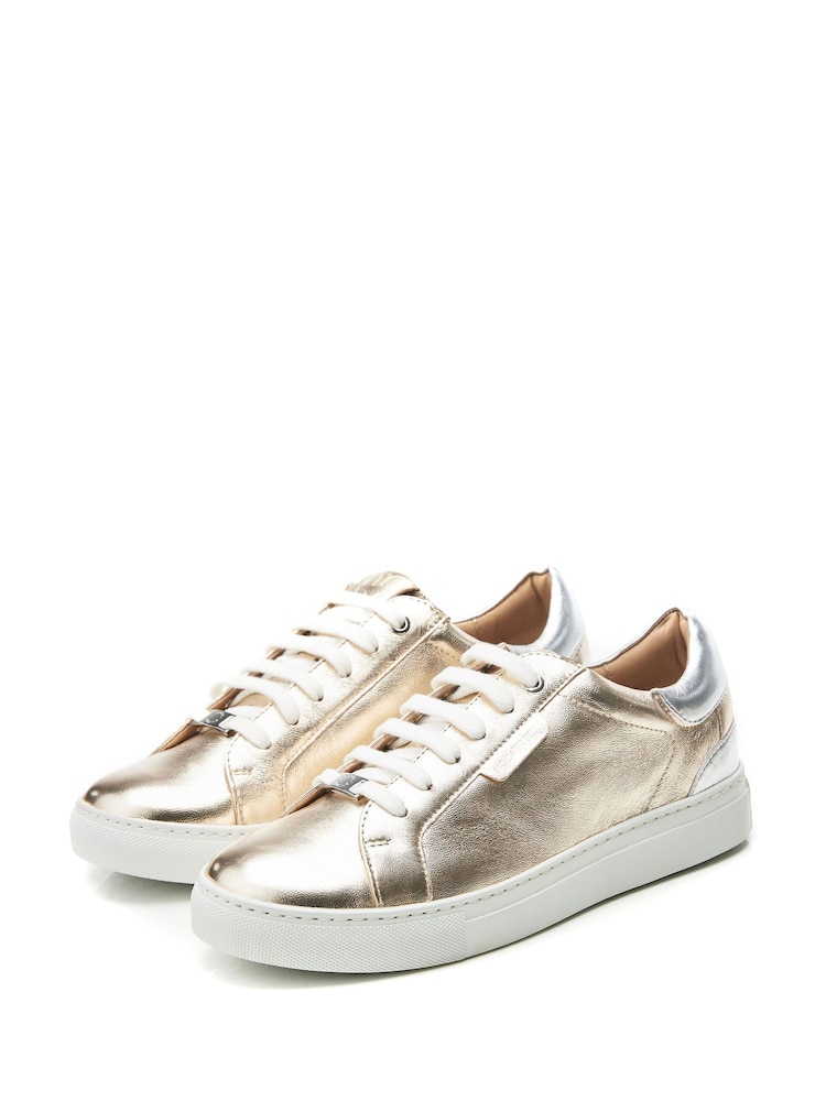 Moda in Pelle Ariba Flat Slab Lace-Up White Trainers - Image 2 of 4