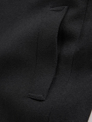 Black Mock Gilet Epsom Coat with Wool - Image 9 of 11