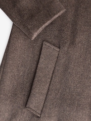 Brown Soft Touch Relaxed Epsom Wool Overcoat - Image 7 of 7