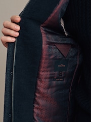 Charcoal Grey Signature Soft Touch Wool Rich Padded Italian Fabric Funnel Neck Coat - Image 5 of 12