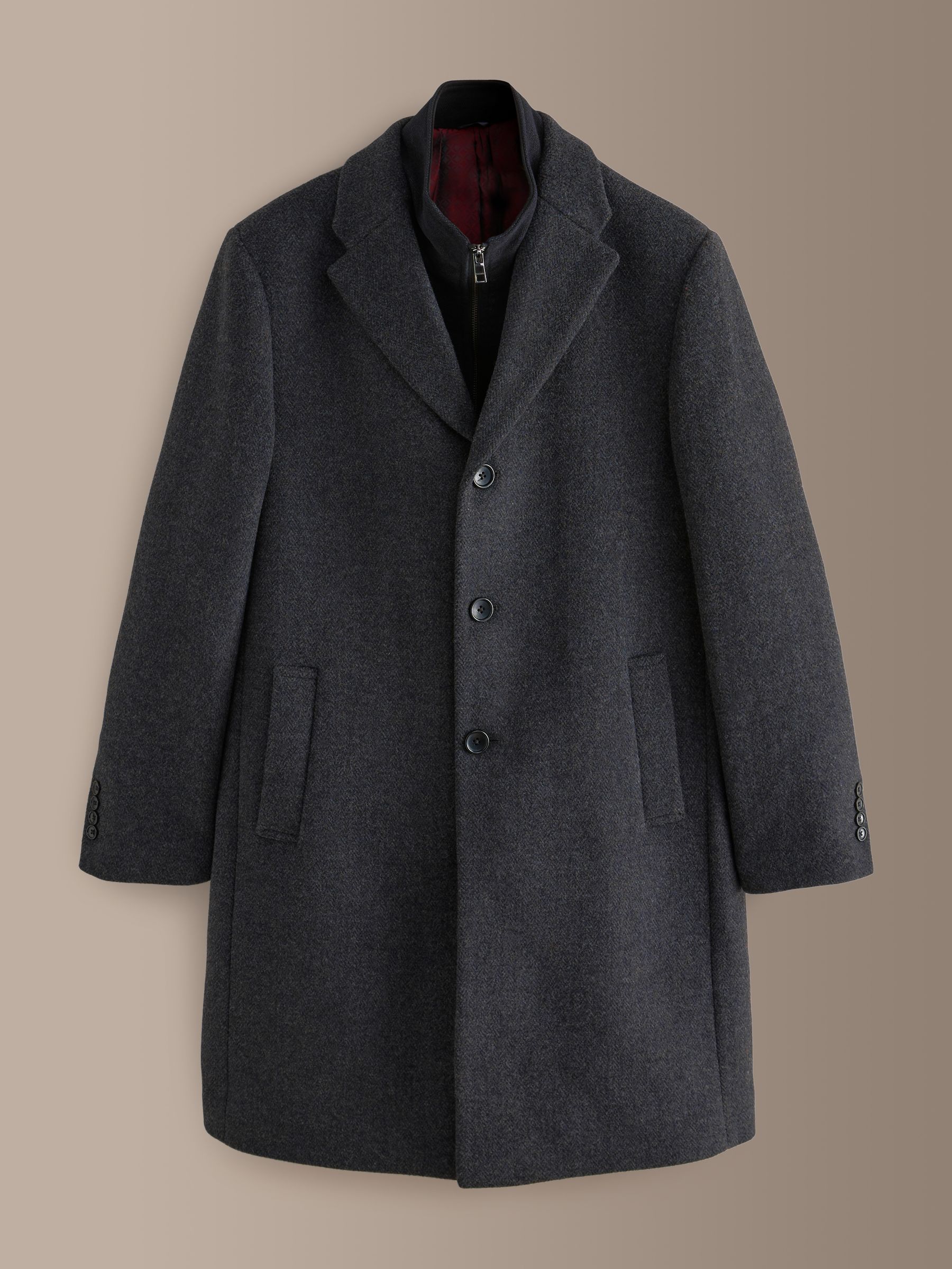 Buy Charcoal Grey Signature Soft Touch Wool Rich Padded Italian