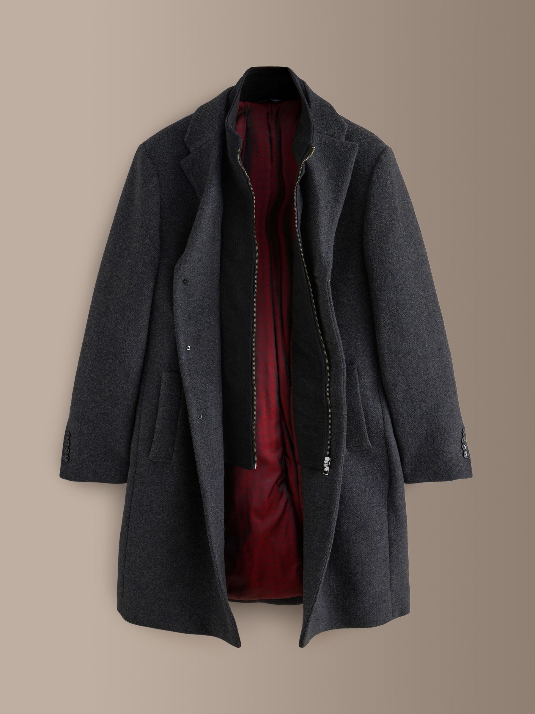 Buy Charcoal Grey Signature Soft Touch Wool Rich Padded Italian
