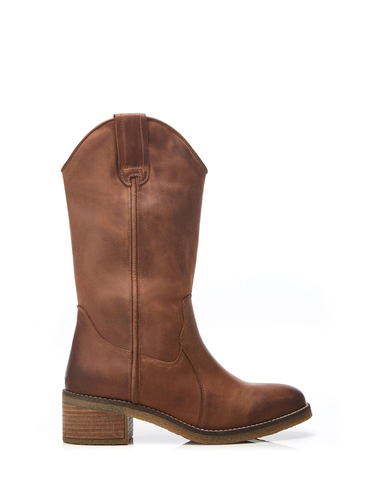 Moda in Pelle Dana Crepe Sole Long Western Boots - Image 1 of 4