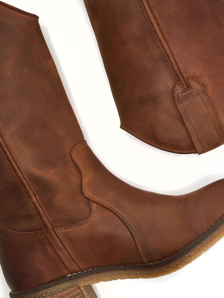Moda in Pelle Dana Crepe Sole Long Western Boots - Image 4 of 4
