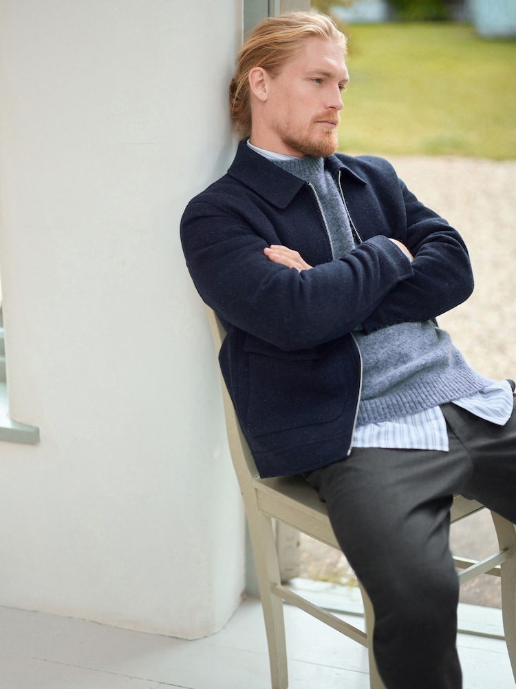 Donkerblauw - Signature 100% Wool Jacket - Image 4 of 11