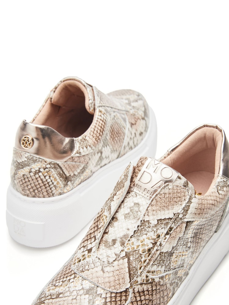 Moda in Pelle Althea Slip On Chunky Wedge Trainers - Image 4 of 4