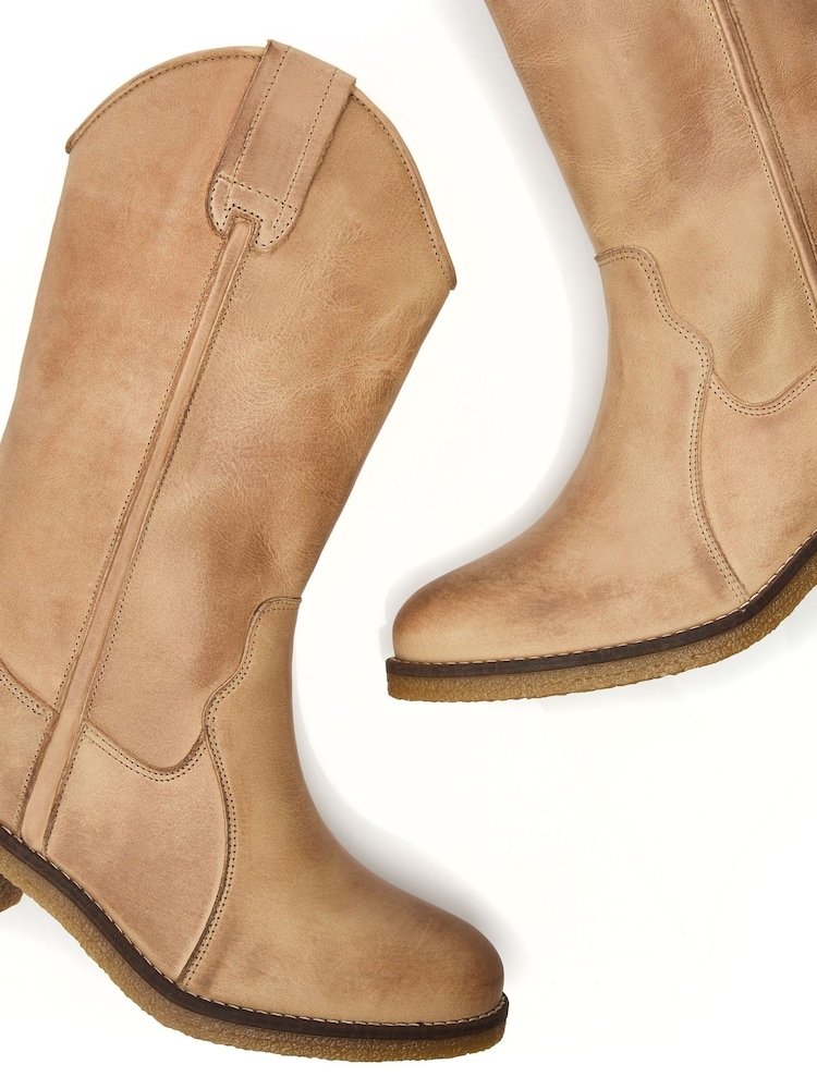 Moda in Pelle Dana Crepe Sole Long Western Boots - Image 4 of 4