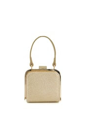Dune London Gold Chrome Santerini Micro Frame Grab Bag - Image 3 of 7