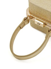 Dune London Gold Chrome Santerini Micro Frame Grab Bag - Image 7 of 7