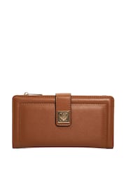 Dune London Brown Klints Large Turnlock Detail Purse - Image 1 of 5