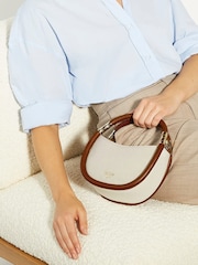 Dune London Natural Chrome Daphny Mini Tubular Handle Grab Bag - Image 1 of 4