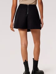 Apricot Black Cotton Twill Cargo Mini Skort - Image 4 of 5