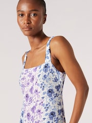 Apricot White Floral Rose Ombre Camisole Maxi Dress - Image 2 of 5