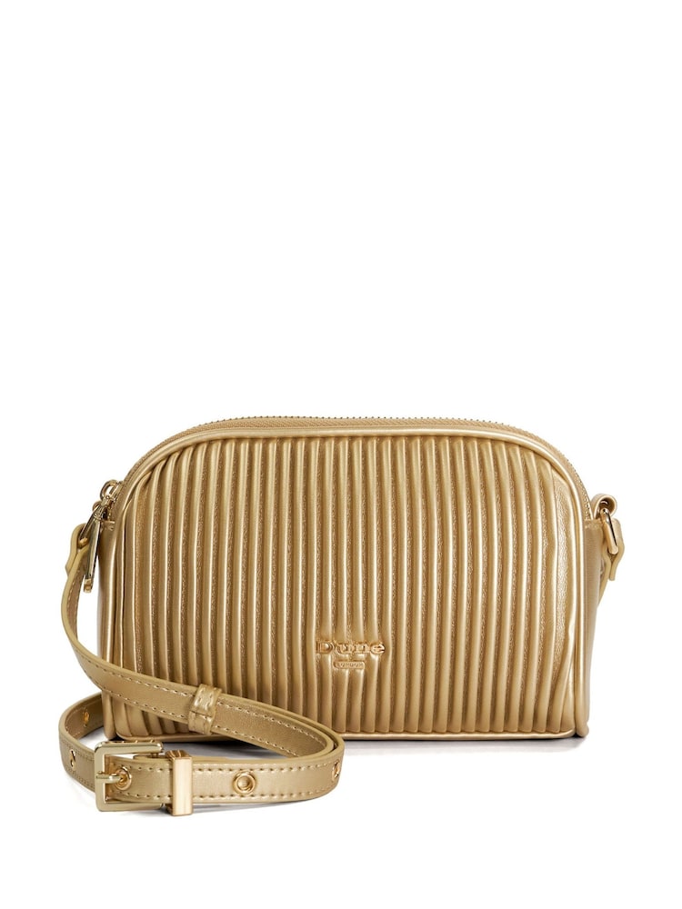Dune London Gold Detail Pleat Cross-Body Mini Bag - Image 2 of 6