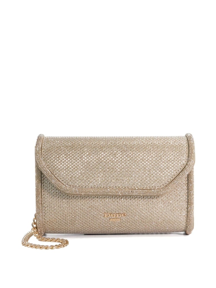 Dune London Gold Bellini Border Foldover Clutch - Image 1 of 4