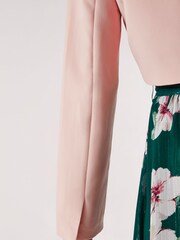 Apricot Pink Cropped Slim Fit Blazer - Image 4 of 4